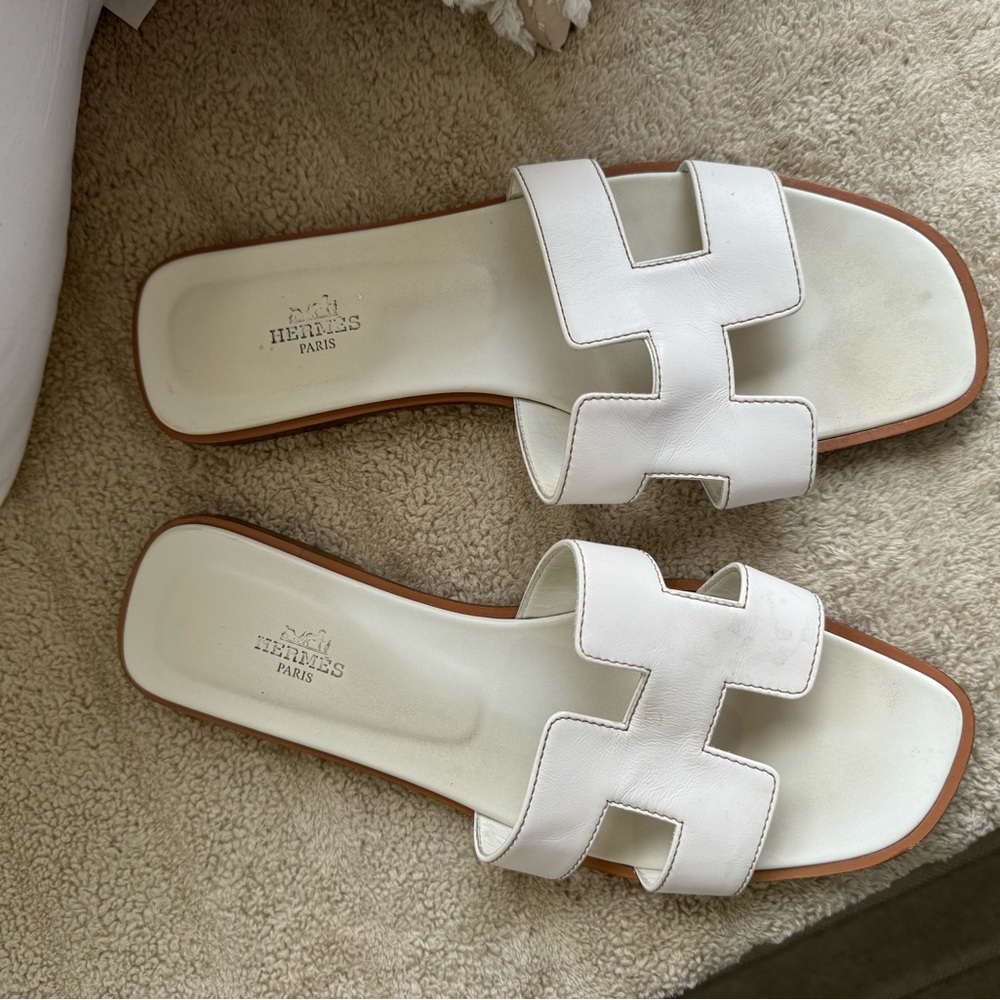 Hermes White Orans size 40